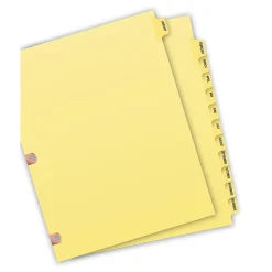 Dividers|Avery Copper Reinforced Preprinted Dividers, 12-Tabs, Buff, Set (24286)