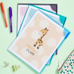 Pocket Folders|Avery Corner Lock Smooth Presentation Folder with Fasteners, Assorted, 6/Pack (72262)