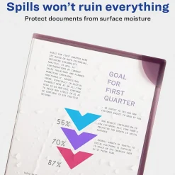 Pocket Folders|Avery Corner Lock Smooth Presentation Folder with Fasteners, Assorted, 6/Pack (72262)