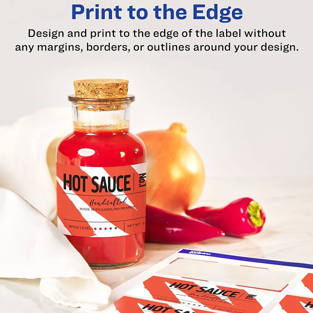 Labels|Avery Durable Waterproof Laser/Inkjet Rectangle Labels, 2" x 3", White, 40 Labels/Pack (36559)