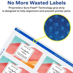 Labels|Avery Durable Waterproof Laser/Inkjet Rectangle Labels, 2