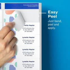 Sale Avery Easy Peel Inkjet Address Labels, 1-1/3