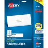 New Avery Easy Peel Inkjet Address Labels, 1" x 4", White, 500 Labels/Pack (8161)