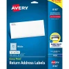 Clearance Avery Easy Peel Inkjet Return Address Labels, 1/2" x 1-3/4", White, 2,000 Labels/Pack (8167)