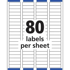 Clearance Avery Easy Peel Inkjet Return Address Labels, 1/2