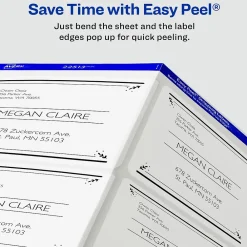 Hot Avery Easy Peel Inkjet Shipping Labels, 3-1/3