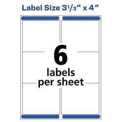 Hot Avery Easy Peel Inkjet Shipping Labels, 3-1/3