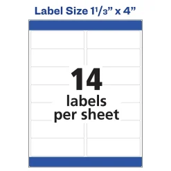 Outlet Avery Easy Peel Laser Address Labels, 1-1/3