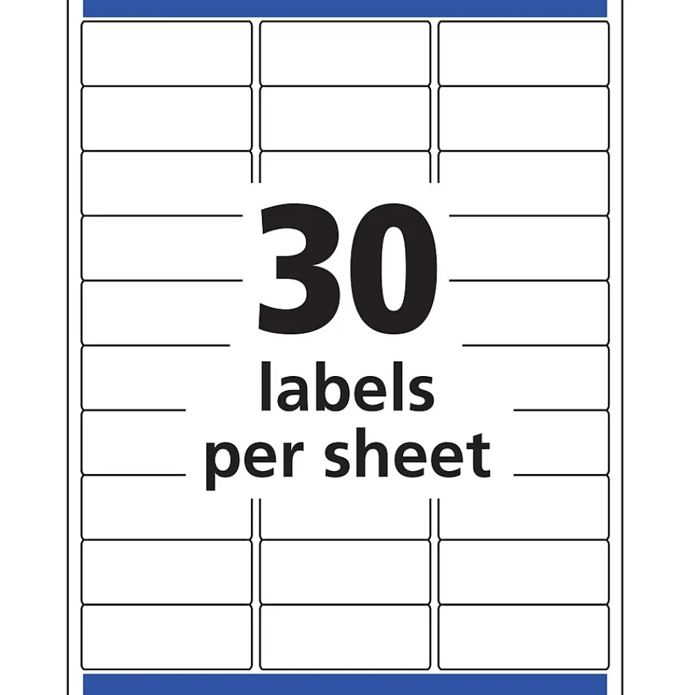 Best Avery Easy Peel Laser Address Labels, 1" x 2-5/8", Clear, 750 Labels/Pack (5630)