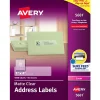 Labels|Avery Easy Peel Laser Address Labels, 1" x 4", Clear, 1,000 Labels/Box (5661)