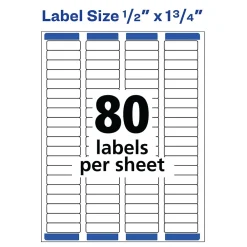 Discount Avery Easy Peel Laser Return Address Labels, 1/2