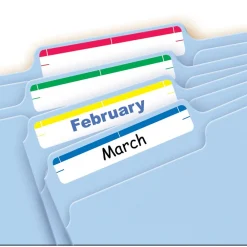 Labels|Avery Easy Peel Laser/Inkjet File Folder Labels, 2/3" x 3-7/16", Assorted Colors, 252 Labels/Pack (5235)