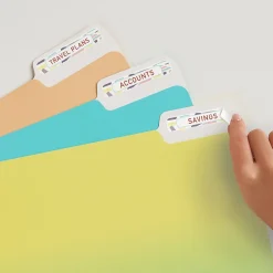 Labels|Avery Easy Peel Laser/Inkjet File Folder Labels, 2/3" x 3-7/16", White, 252 Labels/Pack (5230)