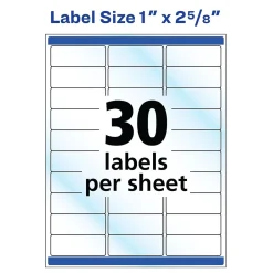 Online Avery Easy Peel Laser/Inkjet Address Labels, 1