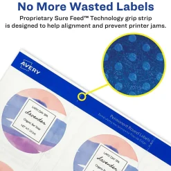 Labels|Avery Easy Peel Laser/Inkjet Round Labels, 3/4