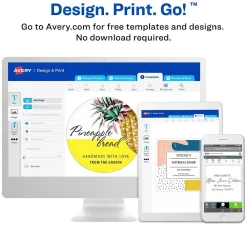 Labels|Avery Easy Peel Laser/Inkjet Round Labels, 2 1/2