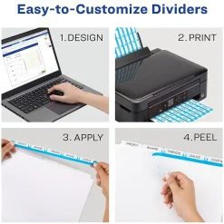 Dividers|Avery EcoFriendly Index Maker Dividers, 5 Tab, White, 5/Pack (AVE11580)