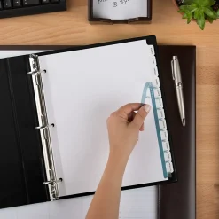 Dividers|Avery EcoFriendly Index Maker Print & Apply Label Paper Dividers, 12 Tab, White, 5/Pack (11582)