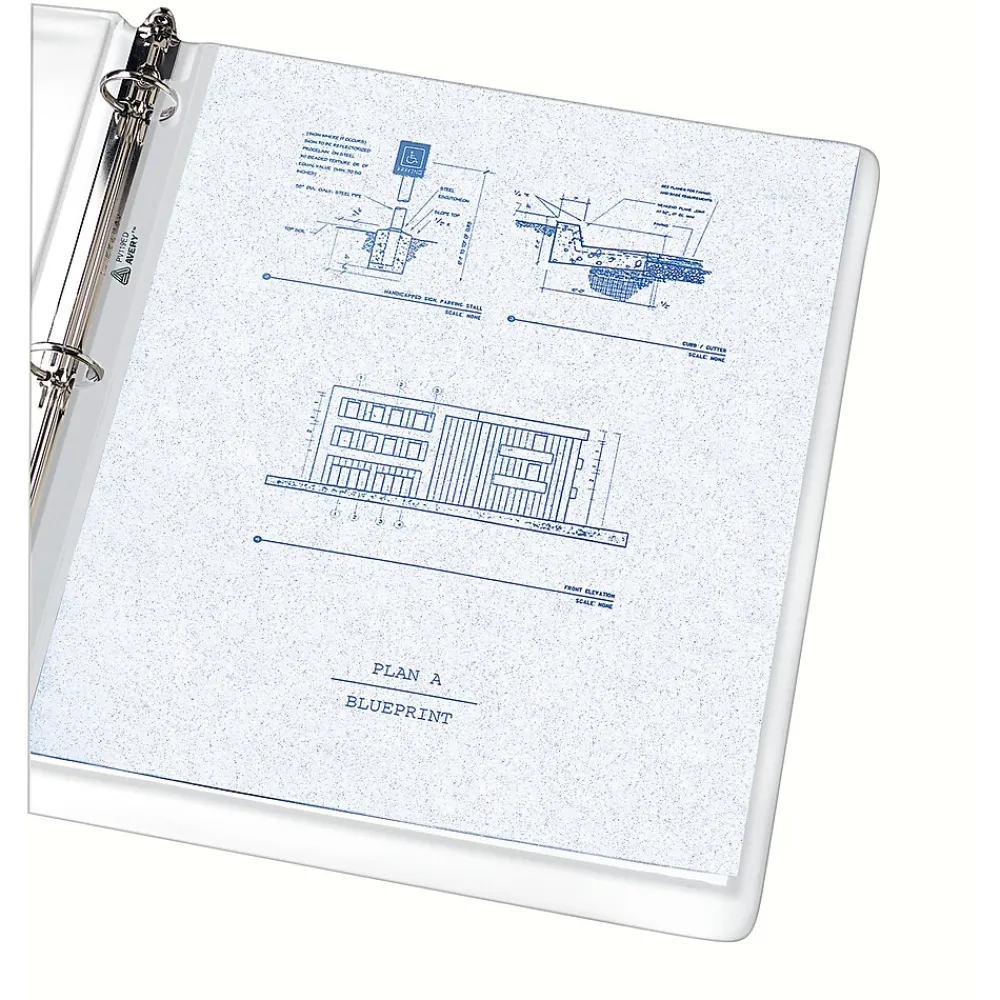 Sheet Protectors|Avery Economy Lightweight Sheet Protectors, 8-1/2" x 11", Semi-Clear, 50/Box (74098)