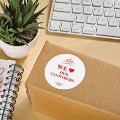 New Avery High Visibility Laser Shipping Labels, 2.5"Dia., White, 300/Pack (5294)