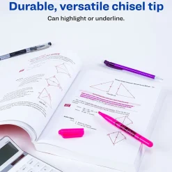 Highlighters|HI-LITER Avery Stick Highlighters, Chisel, Pink, Dozen (23592)