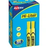 Highlighters|Avery Hi-Liter Tank Highlighters, Chisel, Yellow, Dozen (98035)