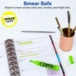 Highlighters|Avery Hi-Liter Tank Highlighters, Chisel, Green, Dozen (24020)