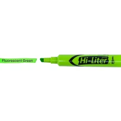 Highlighters|Avery Hi-Liter Tank Highlighters, Chisel, Green, Dozen (24020)