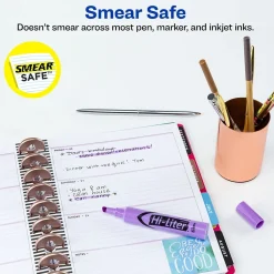 Highlighters|Avery Hi-Liter Tank Highlighter, Chisel Tip, Purple, Dozen (24060)