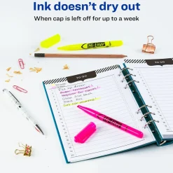 Highlighters|Avery Hi-Liter Tank Highlighter, Chisel Tip, Assorted, 24/Pack (29862)