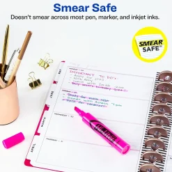 Highlighters|Avery Hi-Liter Tank Highlighters, Chisel, Pink, Dozen (24010)