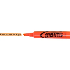 Highlighters|Avery Hi-Liter Tank Highlighters, Chisel, Orange, Dozen (24050)