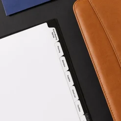 Dividers|Avery Index Maker EcoFriendly Paper Dividers with Print & Apply Label Sheets, 8 Tab, White, 5 Sets/Pack (11581)