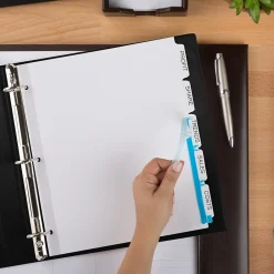 Dividers|Avery Index Maker Extra-Wide Paper Dividers with Print & Apply Label Sheets, 5 Tabs, White, 5 Sets/Pack (AVE11440)