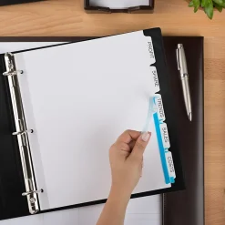 Dividers|Avery Index Maker Extra-Wide Paper Dividers with Print & Apply Label Sheets, 5 Tabs, White, 5 Sets/Pack (AVE11440)