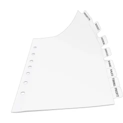 Dividers|Avery Index Maker Mini Paper Dividers with Print & Apply Label Sheets, 8 Tabs, White (11427)