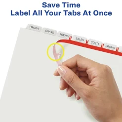 Dividers|Avery Index Maker Paper Dividers with Print & Apply Label Sheets, 8 Tabs, White (11417)