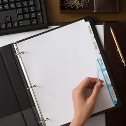 Dividers|Avery Index Maker Paper Dividers with Print & Apply Label Sheets, 5 Tabs, White (11416)