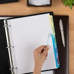 Dividers|Avery Index Maker Paper Dividers with Print & Apply Label Sheets, 5 Tabs, Pastel, 5 Sets/Pack (11990)