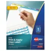 Dividers|Avery Index Maker Paper Dividers with Print & Apply Label Sheets, 5 Tabs, Pastel, 25 Sets/Pack (11992)