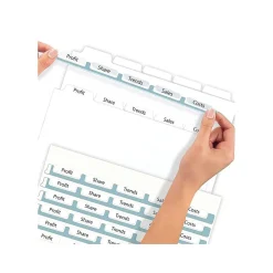 Dividers|Avery Index Maker Paper Dividers with Print & Apply Label Sheets, 5 Tabs, White, 25 Sets/Pack (11446)
