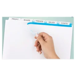 Dividers|Avery Index Maker Paper Dividers with Print & Apply Label Sheets, 5 Tabs, White, 25 Sets/Pack (11446)
