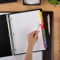 Dividers|Avery Index Maker Paper Dividers with Print & Apply Label Sheets, 8 Tabs, Multicolor (11407)