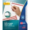 Dividers|Avery Index Maker Print & Apply Dividers, 16-Tab, White, Set (13150)