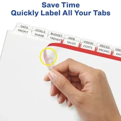 Dividers|Avery Index Maker Print & Apply Dividers, 16-Tab, White, Set (13150)