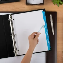 Dividers|Avery Index Maker Print & Apply Label Paper Dividers, 5-Tab, Blue, 5 Sets/Pack (11410)