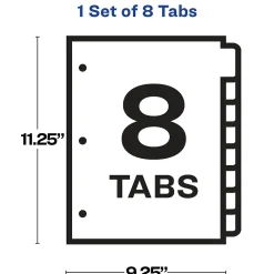 Dividers|Avery Index Maker Sheet Protector Dividers with Print & Apply Label Sheets, 8 Tabs, Clear (75501)
