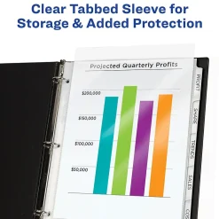 Dividers|Avery Index Maker Sheet Protector Dividers with Print & Apply Label Sheets, 8 Tabs, Clear (75501)