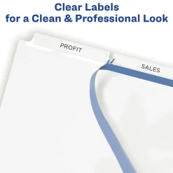 Dividers|Avery Index Maker Unpunched Paper Dividers with Print & Apply Label Sheets, 3 Tabs, White (11442)