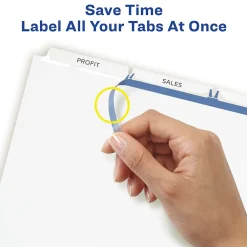 Dividers|Avery Index Maker Unpunched Paper Dividers with Print & Apply Label Sheets, 3 Tabs, White (11442)